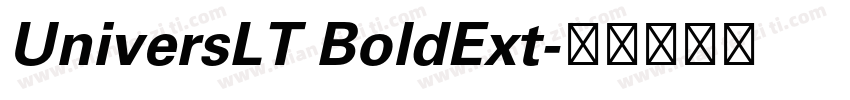 UniversLT BoldExt字体转换